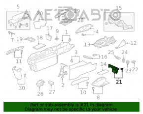 Capacul panoului frontal cu bricheta Honda Insight 19-22