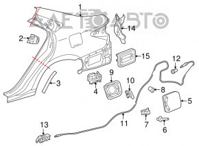 Capacul rezervorului de combustibil Toyota Camry v55 15-17 SUA