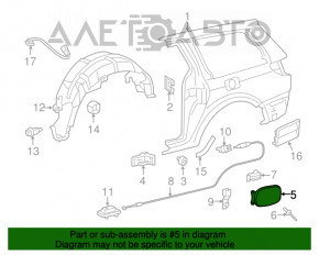 Capacul rezervorului de combustibil Toyota Sienna 11-20 are balama rupta.