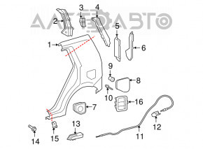 Capacul de rezervor de combustibil pentru Lexus RX350 RX450h 10-15