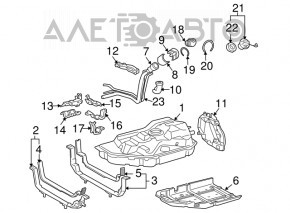 Protecția rezervorului de combustibil pentru Lexus RX400h 06-09