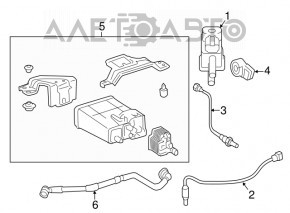 Canistra cu absorbant de cărbune pentru Toyota Camry v50 12-14 SUA California 2.5