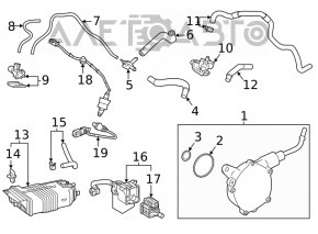 Canistra cu absorbant de cărbune Toyota Highlander 20- 2.4t, 3.5