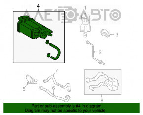 Bidon cu absorbant de cărbune Toyota Camry v40 hibrid, complet asamblat