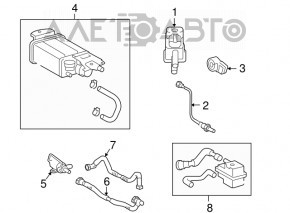 Bidon cu absorbant de cărbune Toyota Camry v40 hibrid, complet asamblat