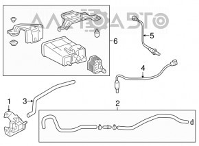 Canistra cu absorbant de cărbune pentru Toyota Camry v55 15-17 SUA fără pompă.