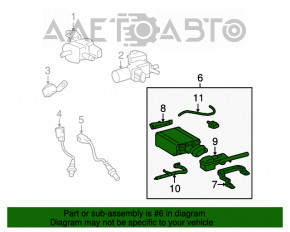 Canistra cu absorbant de cărbune Toyota Sequoia 08-16