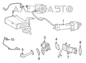 Recipientul cu absorbant de cărbune Toyota Prius V 12-17 asamblat