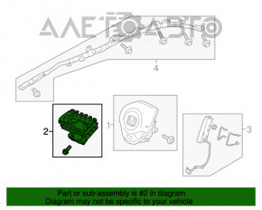 Airbagul de siguranță pentru pasagerul din bordul mașinii Honda CRZ 11-16.