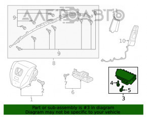 Airbag-ul pasagerului din bordul mașinii Honda Clarity 18-21 SUA.