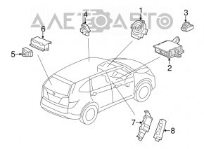 Модуль srs airbag компьютер подушек безопасности Honda CRV 12-14