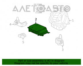 Modulul computerizat SRS airbag pentru airbag-urile de siguranță Honda Insight 19-22