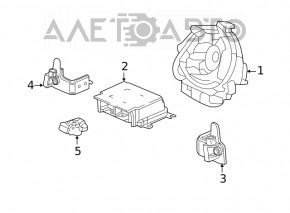 Modulul computerizat SRS airbag pentru airbag-urile de siguranță Honda Insight 19-22