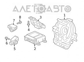 Modulul airbag SRS computer pentru airbag-urile de siguranță Acura MDX 17-20 restul