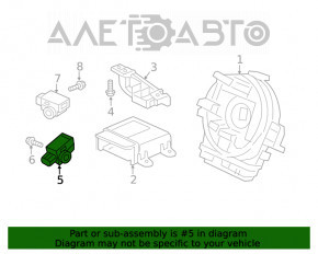 Датчик подушки безопасности центральный салонный Honda Accord 13-17