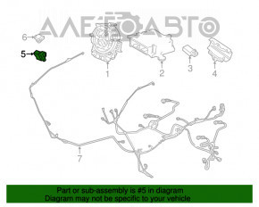 Senzație de siguranță a airbag-ului, ușa stângă Honda CRV 12-16