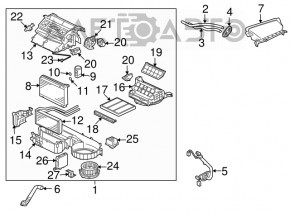 Motorul ventilatorului de încălzire Mitsubishi Outlander 14-21