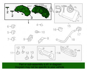 Panoul de instrumente Honda CRV 17-19 FWD LX