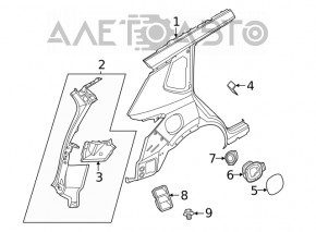 Четверть крыло задняя правая Nissan Rogue 21-23 US built