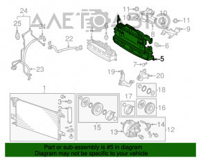 Дефлектор радиатора верх Mitsubishi Outlander 16-20 2.4, 3.0