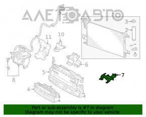 Deflector radiator stânga Mitsubishi Outlander 16-20 superior 2.4, 3.0 nou OEM original