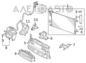 Deflector radiator stânga Mitsubishi Outlander 16-20 superior 2.4, 3.0