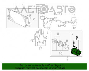 Compresorul de aer condiționat Mitsubishi Outlander 14-15 3.0