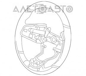 Volan gol Honda Civic X FC 16-21 cauciuc negru, uzat