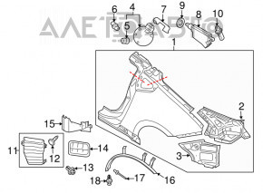 Închidere pe gaz Infiniti Q50 14 - nou original OEM