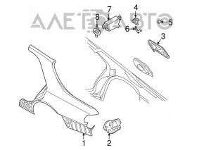 Замок лючка бензобака Nissan Rogue 18-20