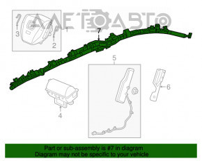 Perna de siguranță airbag, cortina laterală dreapta pentru Honda CRV 20-22 sub geamul de acoperire.