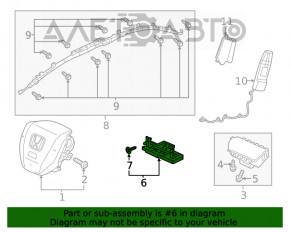 Airbag-ul genunchiului pentru șoferul din partea stângă a mașinii Honda Clarity 18-21 SUA