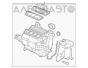 Корпус печки голый Honda CRV 12-14 слом креп