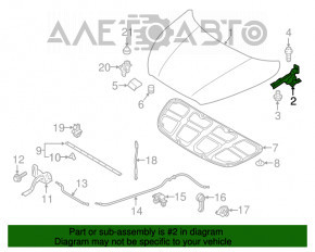 Петля капота левая Hyundai Elantra UD 11-16