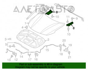 Capota stângă a capotei Kia Optima 16- nouă originală OEM