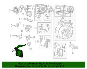 Radiatorul încălzitorului pentru încălzirea Honda CRZ 11-16