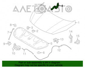 Capota dreapta Kia Forte 4d 14-18 noua OEM originala