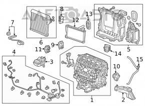 Motorul actuatorului pentru ventilatorul de încălzire și aer condiționat al Honda CRV 17-22