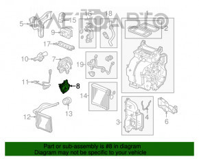 Motorul actuatorului pentru ventilatorul de încălzire și aer condiționat al Honda CRZ 11-16.