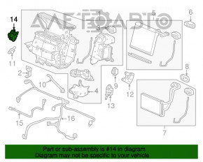 Actuatorul motorului care acționează ventilatorul încălzitorului șoferului pentru Honda Accord 13-17.