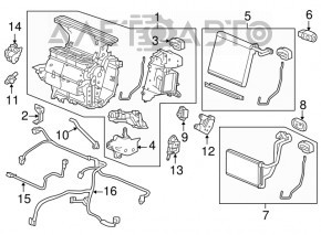 Actuatorul motorului care acționează ventilatorul încălzitorului șoferului pentru Honda Accord 13-17.