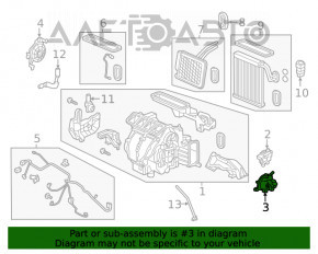 Актуатор моторчик привод печки пассажир Honda Clarity 18-21 usa
