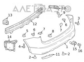 Suportul de montare a barei spate dreapta pentru Nissan Rogue Sport 17-19