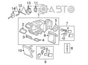 Радиатор отопителя печки Acura MDX 07-13