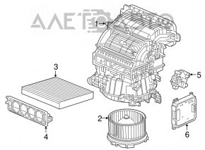 Корпус печки голый вентилятор, правая часть Honda CRV 17-22