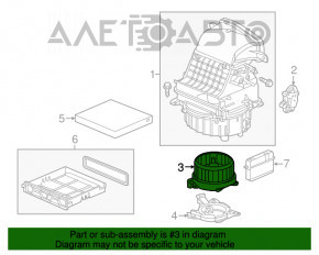 Мотор вентилятор печки Acura MDX 14-20