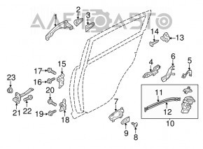 Петля двери нижняя задняя левая Hyundai Elantra UD 11-16