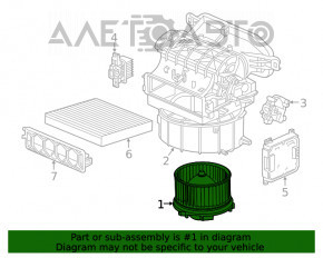 Motorul ventilatorului de încălzire Honda Civic X FC 16-21