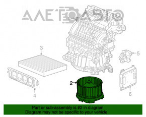 Motorul ventilatorului de încălzire pentru Honda CRV 17-22, benzină
