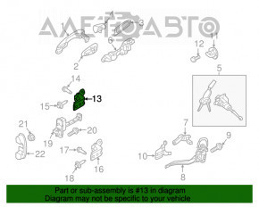 Buclele ușii din față stânga superioară Kia Sorento 16-20, noi, originale OEM